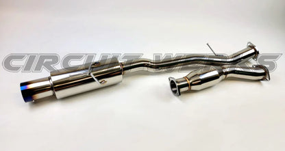 [Circuit] 03-09 Nissan 350Z Z33 Burnt Tip Single Muffler 4" Exit Catback Exhaust System