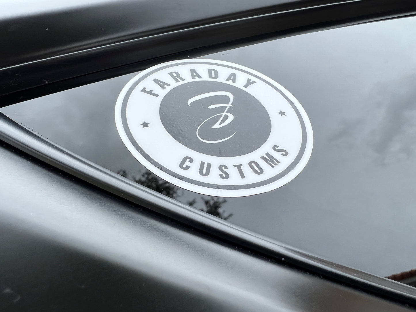 Faraday Customs Circular Sticker