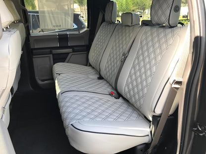 Model 3 Leather Diamond Quilted Seat Protector Covers Front and Rear Seats